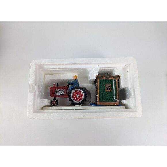 Lemax Vail Village Collection Bass Hall Table Piece #14669 Red Tractor Christmas - Picture 13 of 16